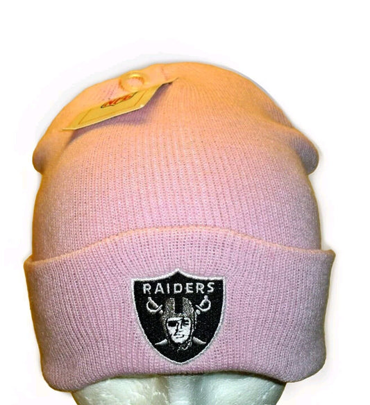 Las Vegas Los Angeles Raiders Womens All Pink Cuff Beanie Winter Hat Cap New Nfl