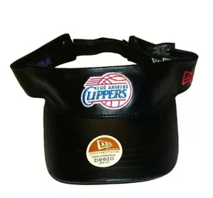 Los Angeles Clippers All Leather Mens New Era Black Visor hat Cap New Nba