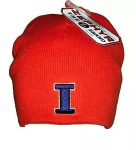 Illinois Illini University Zephyr Mens Orange Winter Hat Cap Beanie New Ncaa