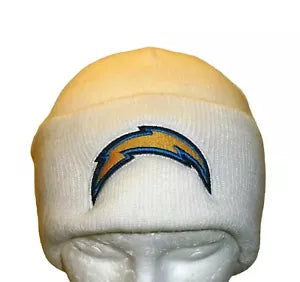 Los Angeles San Diego Chargers Mens Adult Cuffed White Beanie Winter Hat New Nfl