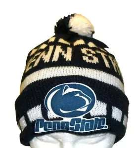 Penn State Nittany Lions 90s Vintage Logo 7 Mens Cuffed Beanie Winter Hat New