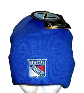 New York Rangers Cuffed Zephyr Mens Adult Blue Beanie Winter Hat New Nhl Hockey