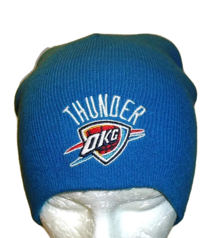 Oklahoma City Thunder Mens Beanie Winter Blue Hat Cap New Nba
