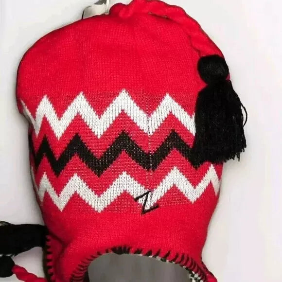 Wisconsin Badgers Mens Zephyr Adult Beanie Winter Tassel Hat Cap New Ncaa