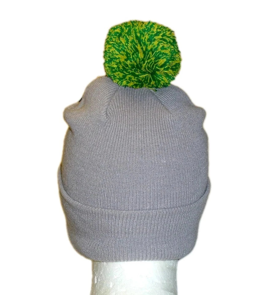 Oregon Ducks University Zephyr Mens Grey Pom Cuffed Beanie Winter Hat cap New