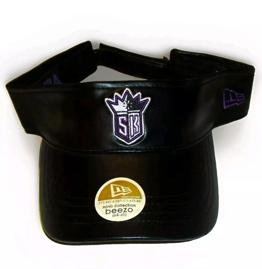 Sacramento Kings All Leather Mens New Era Visor hat New 90s Webber years Nba