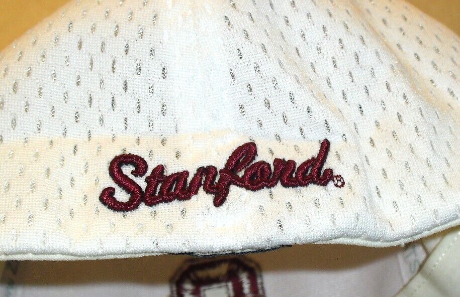 Stanford Cardinal Mens Zephyr White Stretch Fit hat cap sz Medium/Large Ncaa New