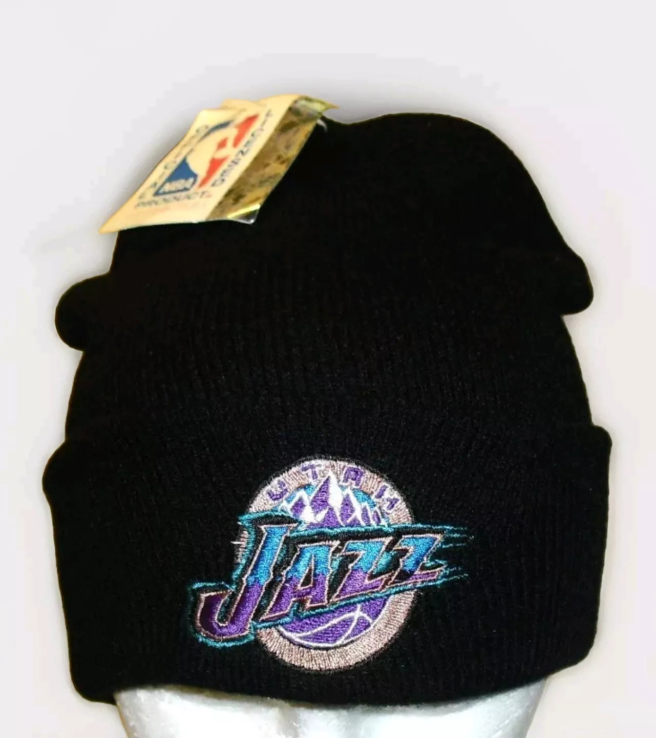 Utah Jazz Vintage 90s Drew Pearson Mens Beanie Winter Hat Cap New Tags Nba