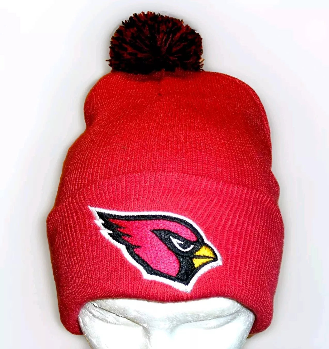 Arizona Cardinals Mens Adult Cuffed Cuff Pom Beanie Winter Hat Cap New Nfl Tags